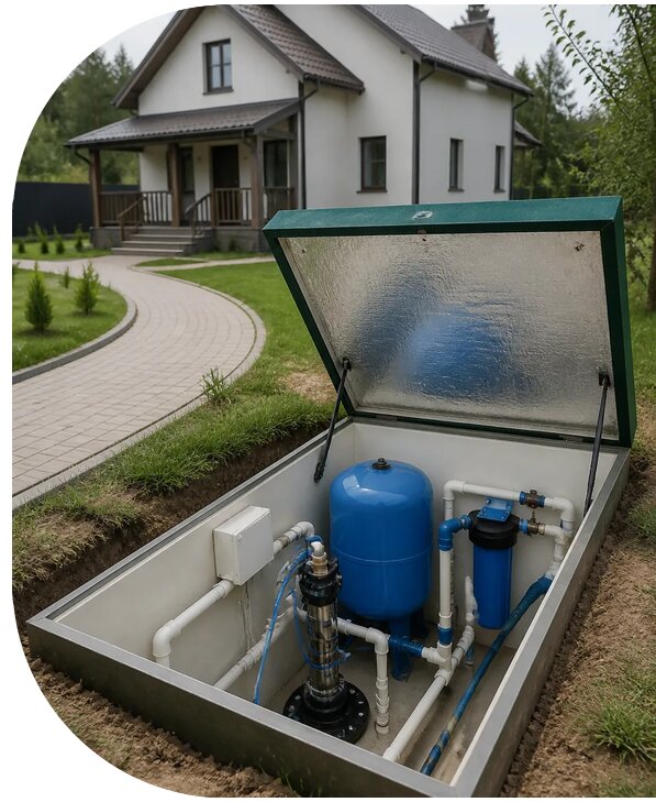 Автономное водоснабжение дома в Крымске от 155445 р. | АПаруса-Крм
